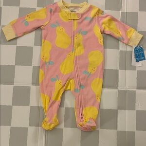 Carter's Pink Footie with Yellow Pears